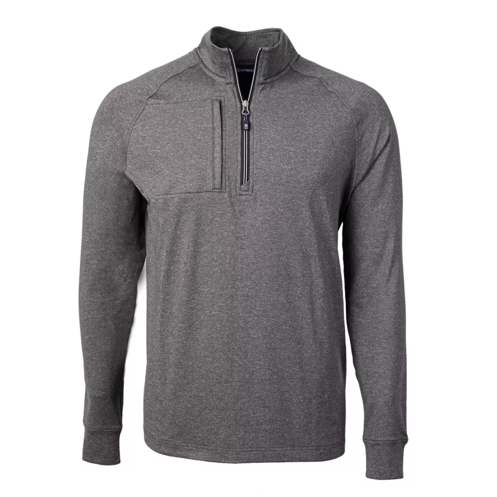 Pull à quart de zip pour homme en tricot écologique Cutter & Buck Adapt Heather