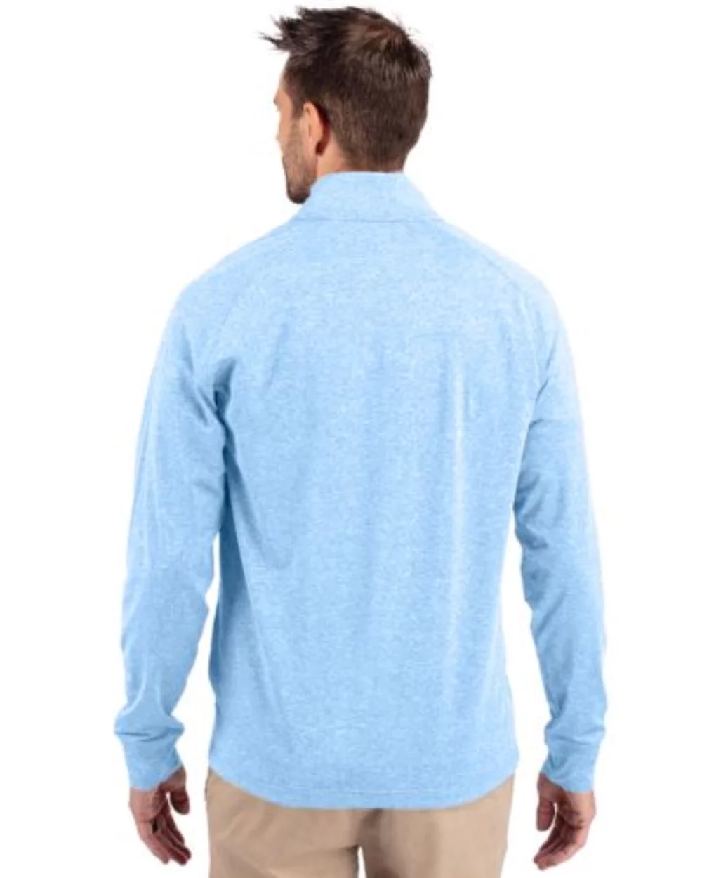 Pull à quart de zip Cutter & Buck Adapt Eco Knit Heather pour homme grand et grand.