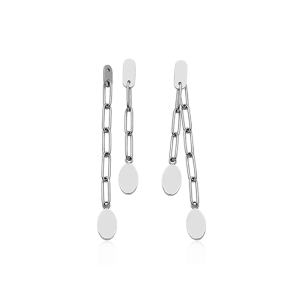 CJ Steelx 2-in-1 Link Earring - Silver
