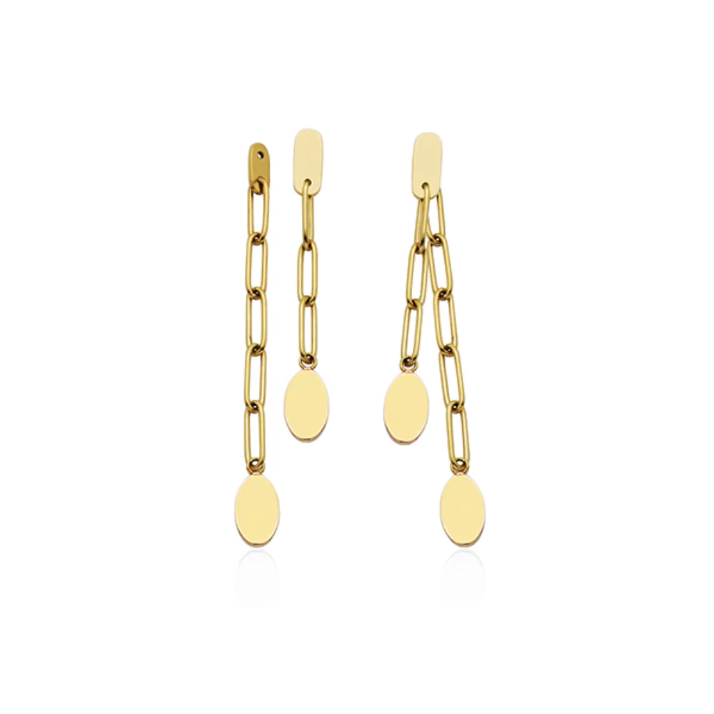 CJ Steelx 2-in-1 Link earring - Gold