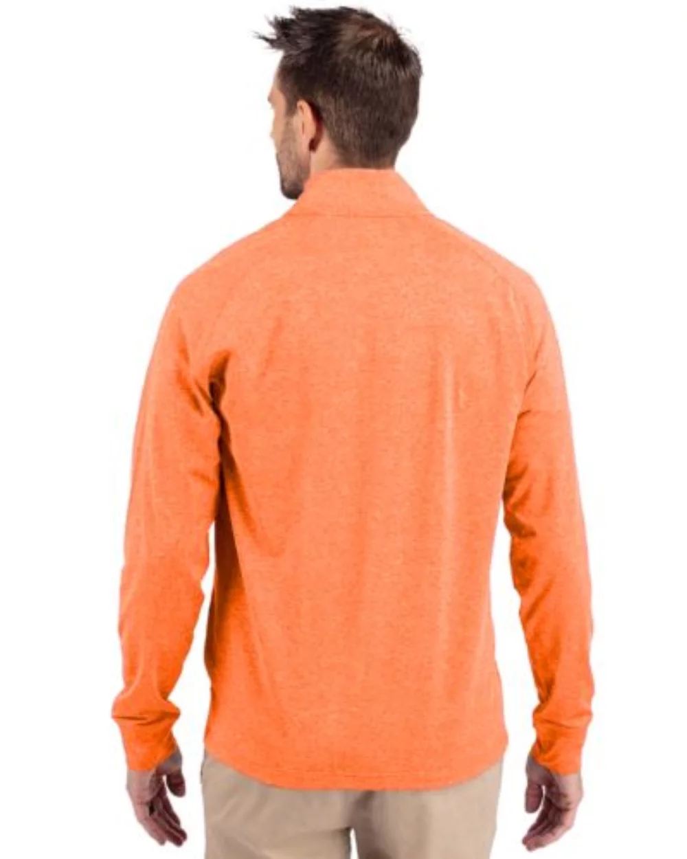 Pull à quart de zip pour homme en tricot écologique Cutter & Buck Adapt Heather