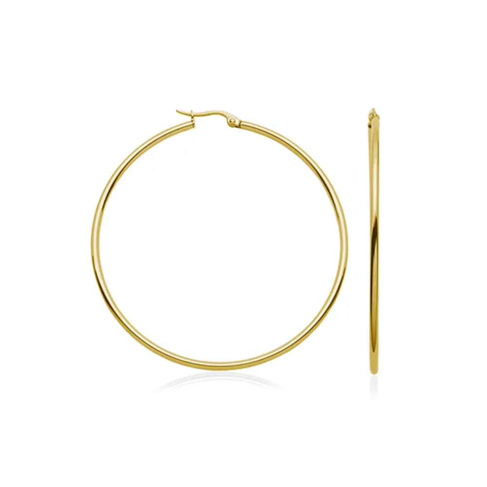 CJ Steelx 60mm Hoop Earrings - Gold