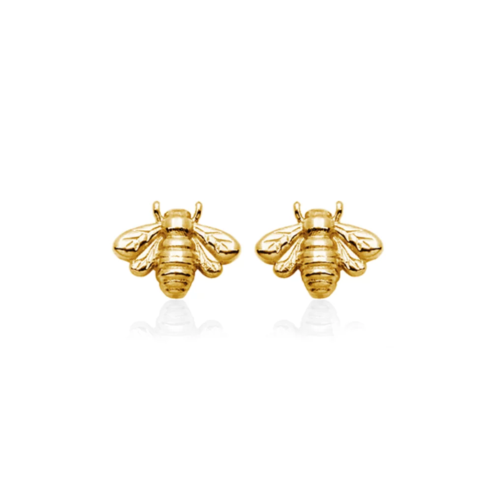 CJ Steelx Bee Stud Earrings - Gold
