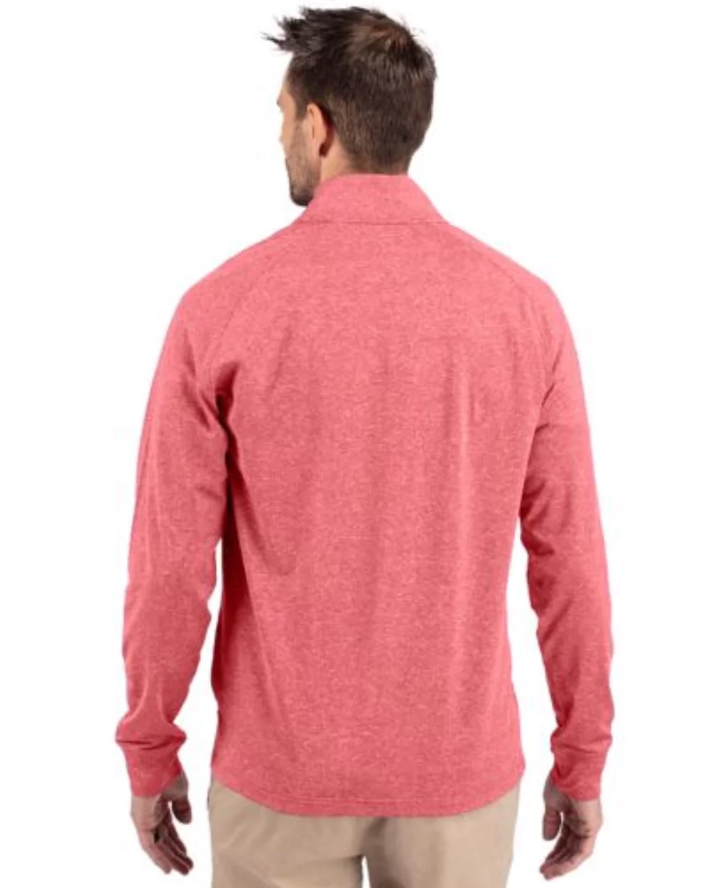 Cutter & Buck Adapt Eco Knit Heather Mens Big & Tall Quarter Zip Pullover