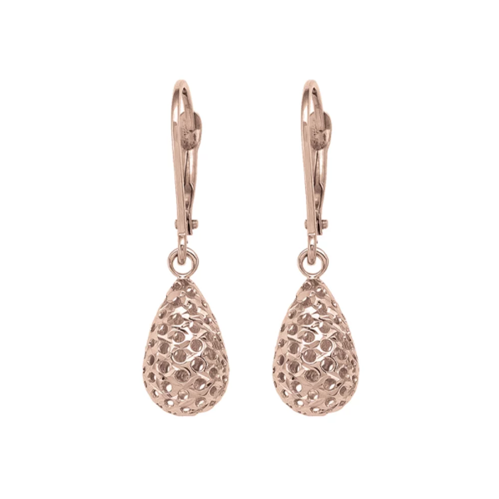 14K Rose Gold Fashion Drop Earrings