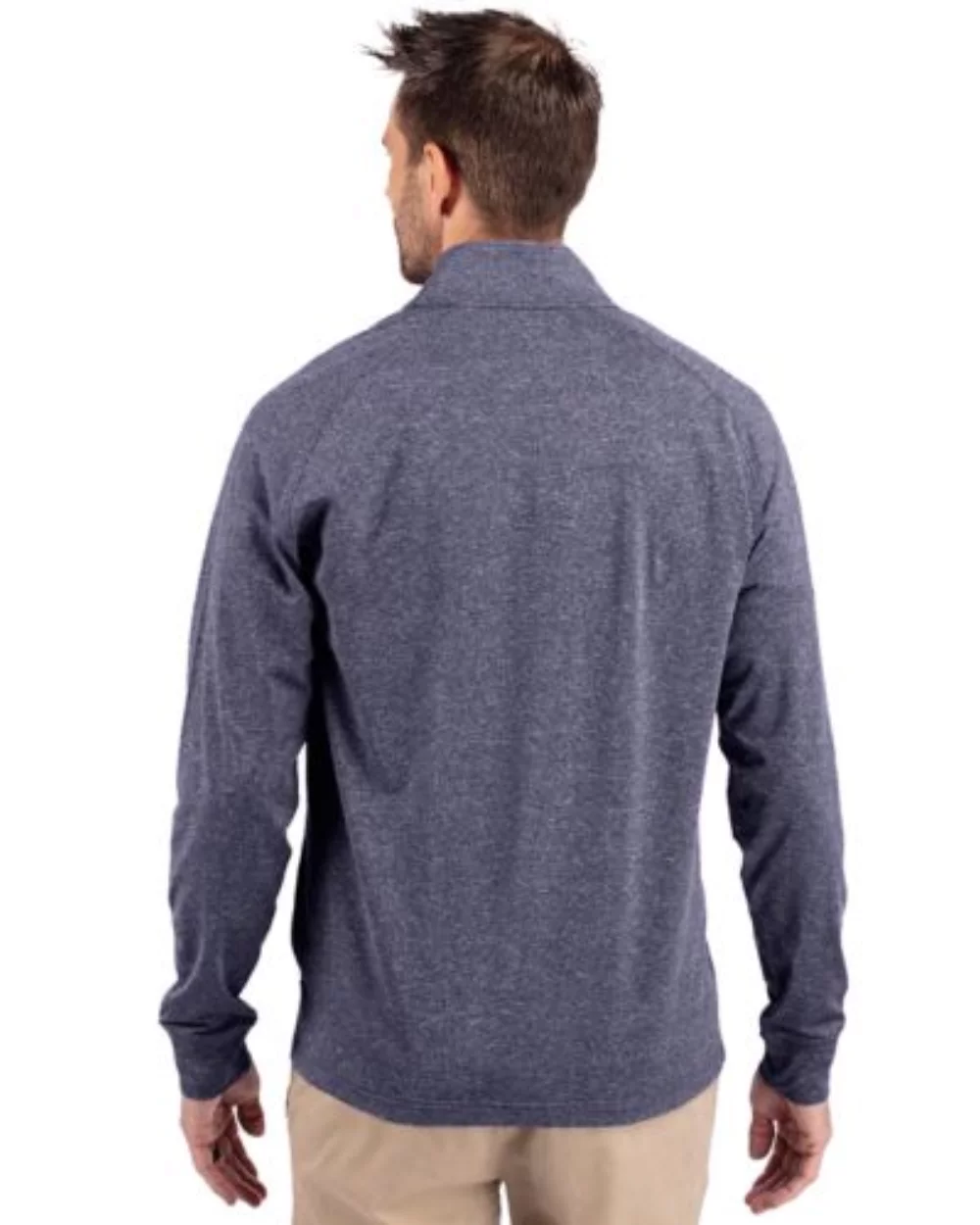 Cutter & Buck Adapt Eco Knit Heather Mens Quarter Zip Pullover
