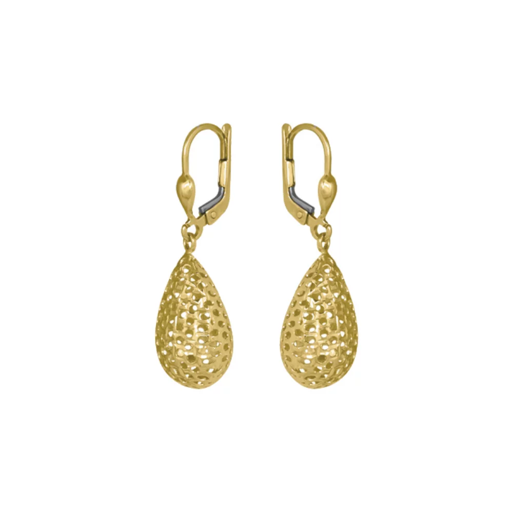 10K Gold Fashion Drop Earrings