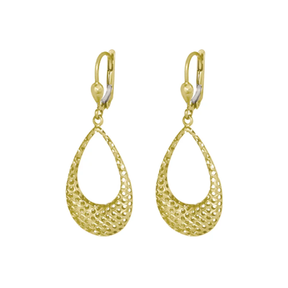 10K Gold Fashion Drop Earrings - 2.8gm