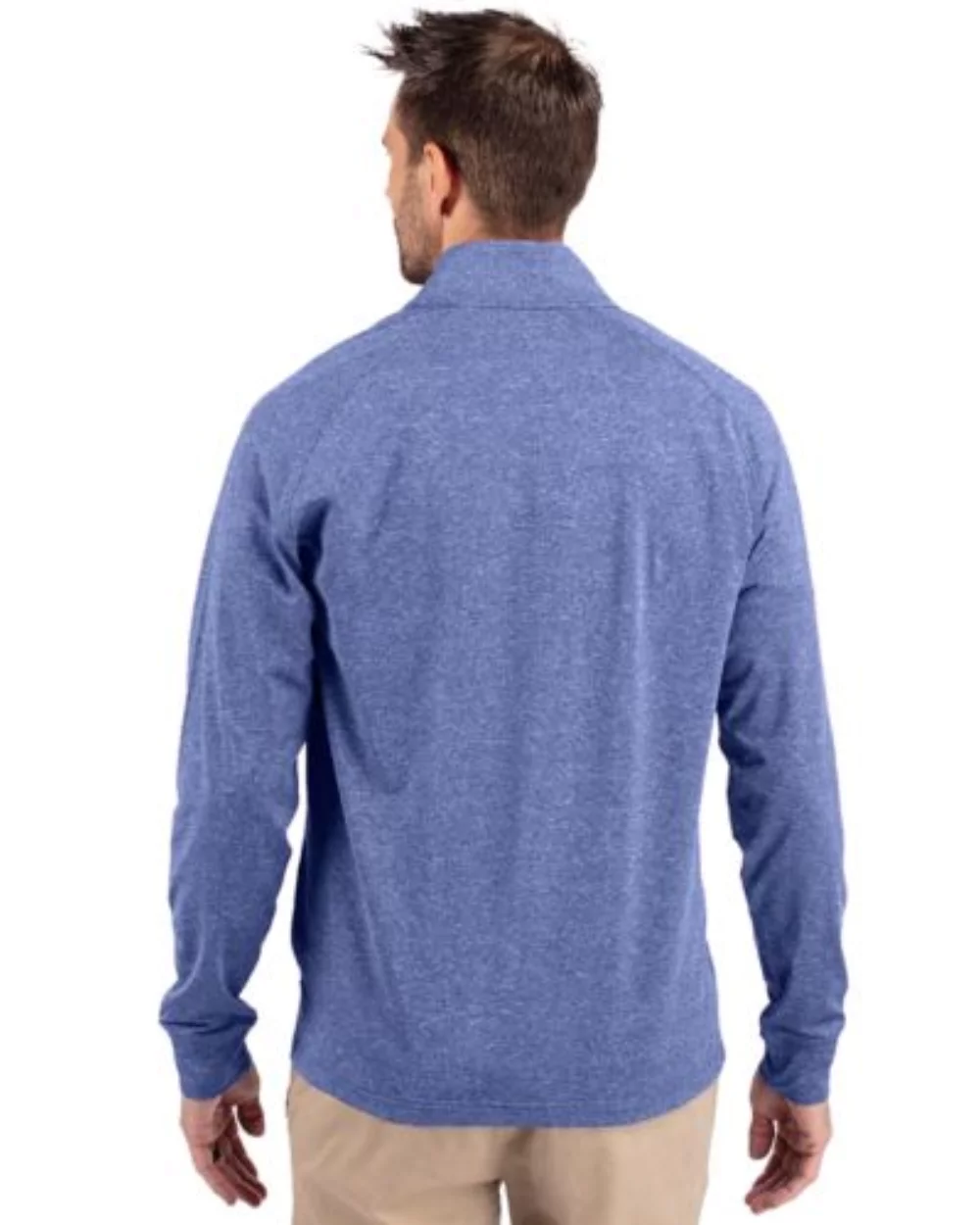 Cutter & Buck Adapt Eco Knit Heather Mens Big & Tall Quarter Zip Pullover