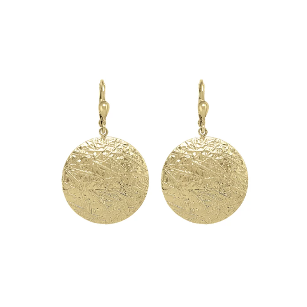 Boucles d'oreilles pendantes en forme de sphère en or 10 carats