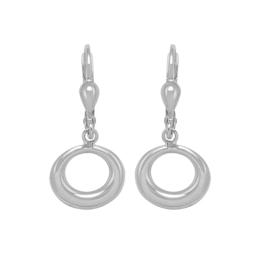 10K Silver Drop Earrings - 1.6gm