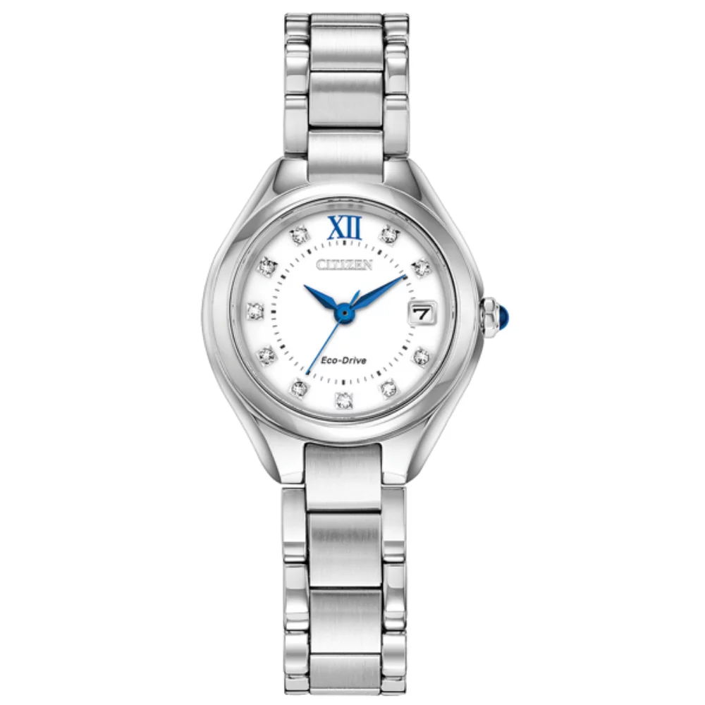 Citizen Watch Silhouette Crystal Ladies -Silver & Blue Accent