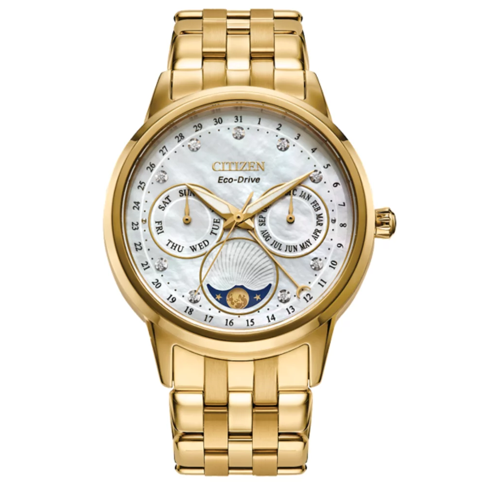 Citizen Watch Calendrier - 9 Diamonds - Gold