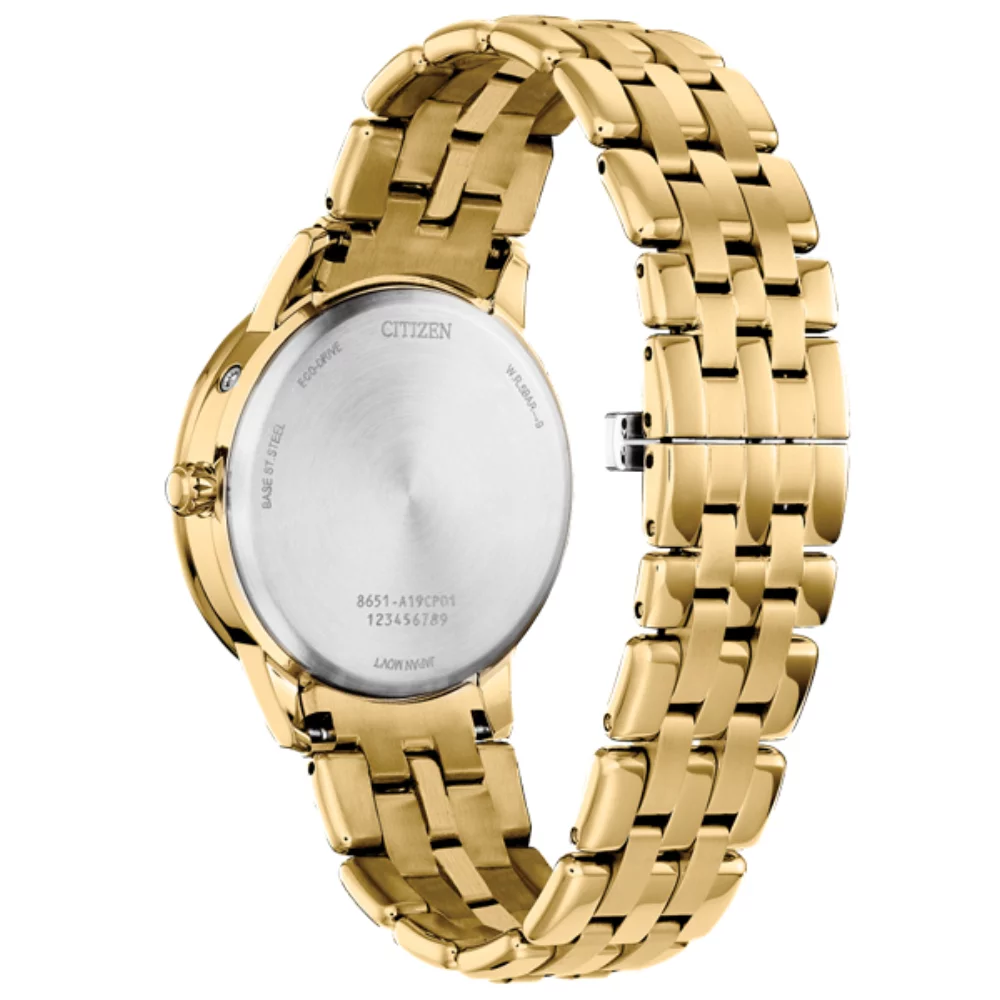 Montre Citizen Calendrier - 9 diamants - Or