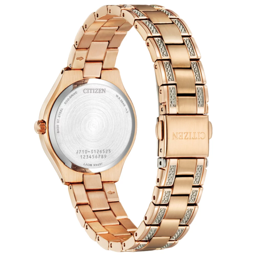 Montre Citizen Silhouette Crystal pour dames - Or rose