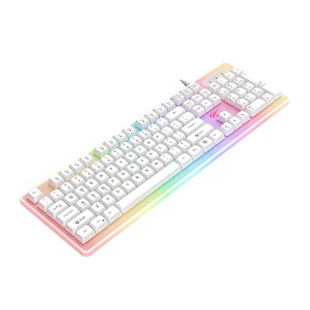 Clavier mécanique Havit KBK876L RGB - Blanc