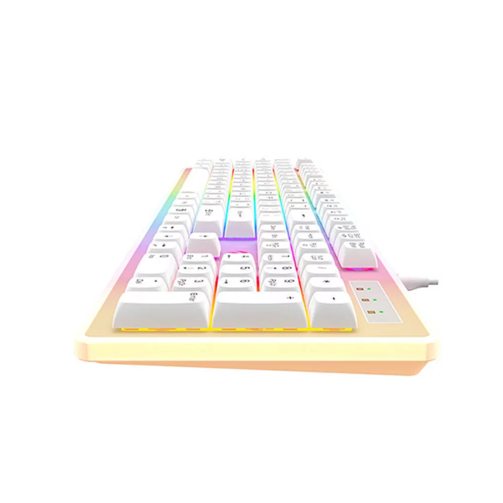 Clavier mécanique Havit KBK876L RGB - Blanc