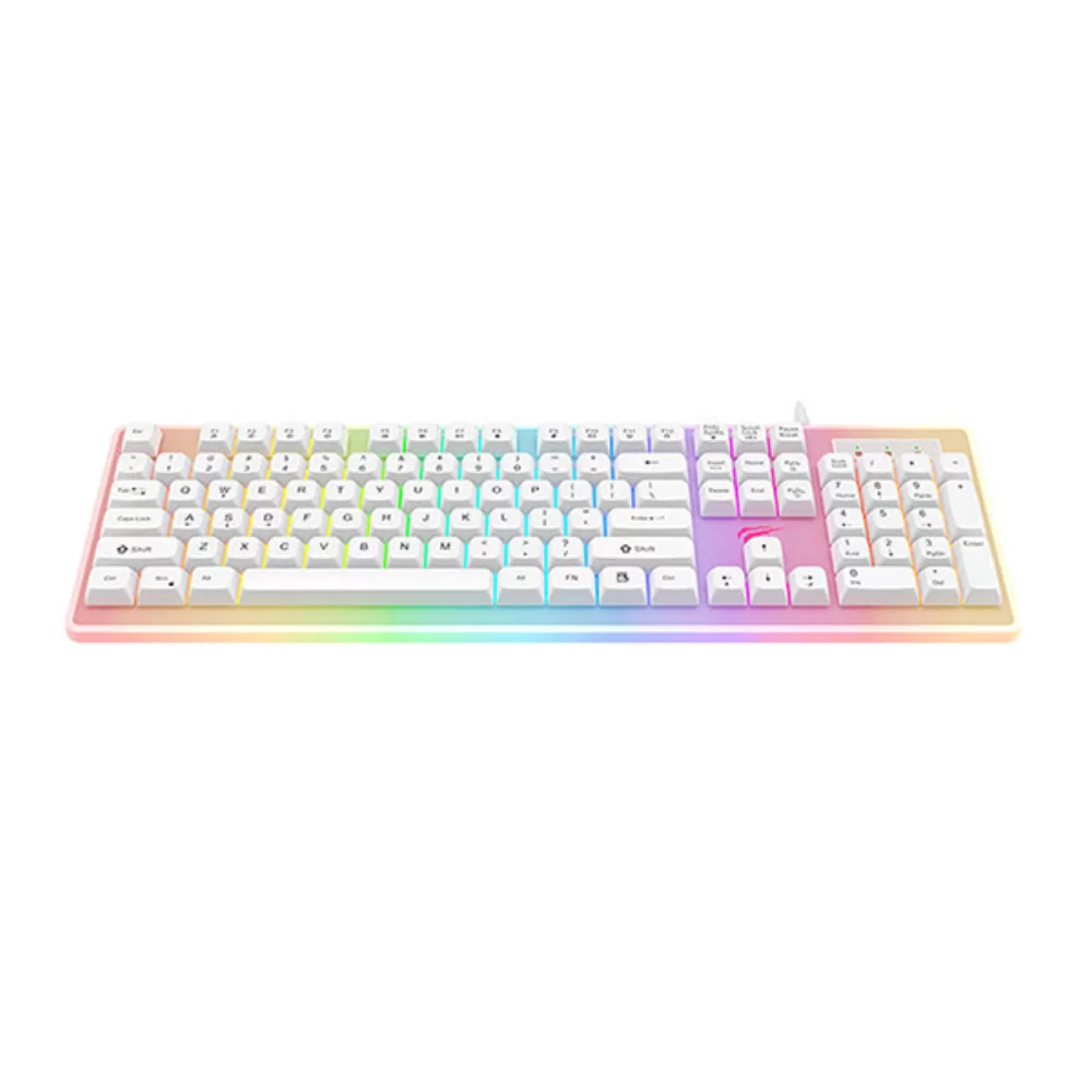 Clavier mécanique Havit KBK876L RGB - Blanc
