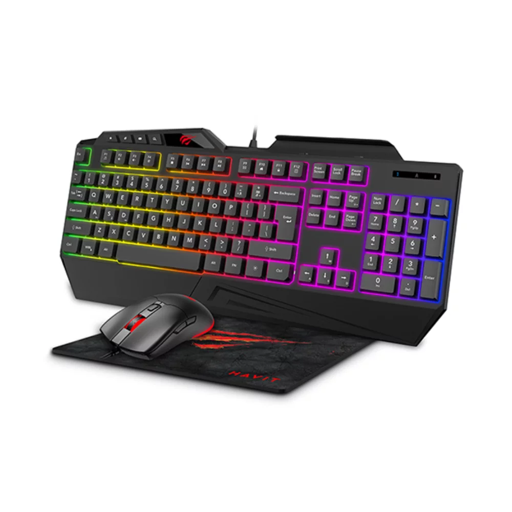 Havit KBK889CM Wired Multi-function LED Rainbow Backlit Keyboard and Mouse Combo Set