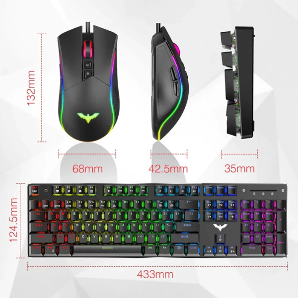 Ensemble clavier de jeu Havit KBKB393L