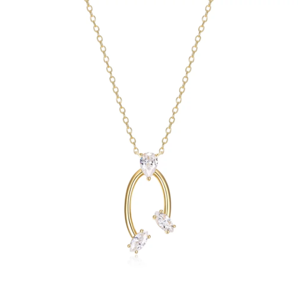 Diamondlite Cubic Zirconia Harmony Pear and Marquise - Gold