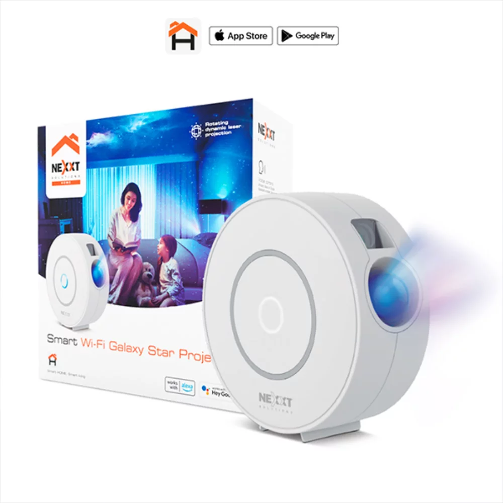 Nexxt Smart Home Wifi Galaxy Star Projector – White