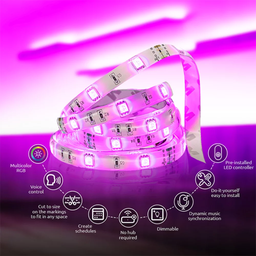 Nexxt Smart Home Wifi LED Strip Lights Starter Kit