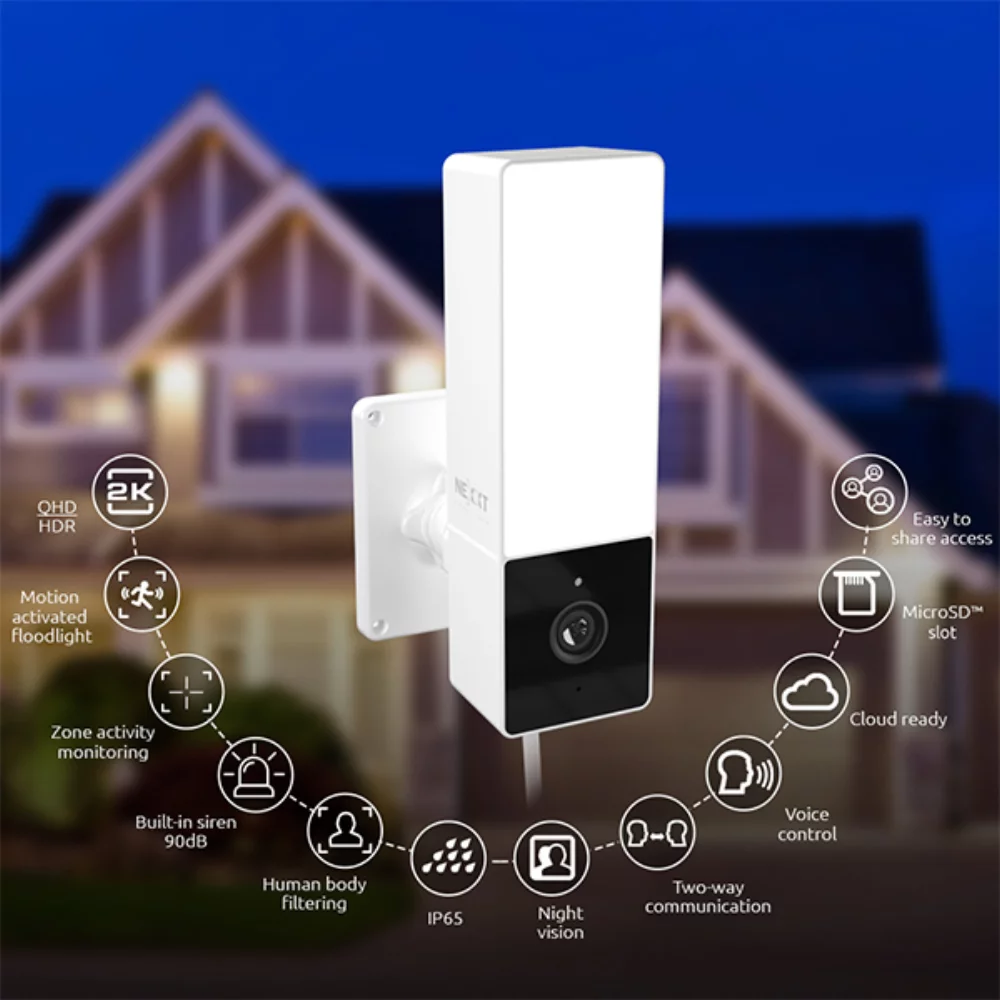 Caméra de projecteur extérieur mini Wifi Nexxt Smart Home - Blanc