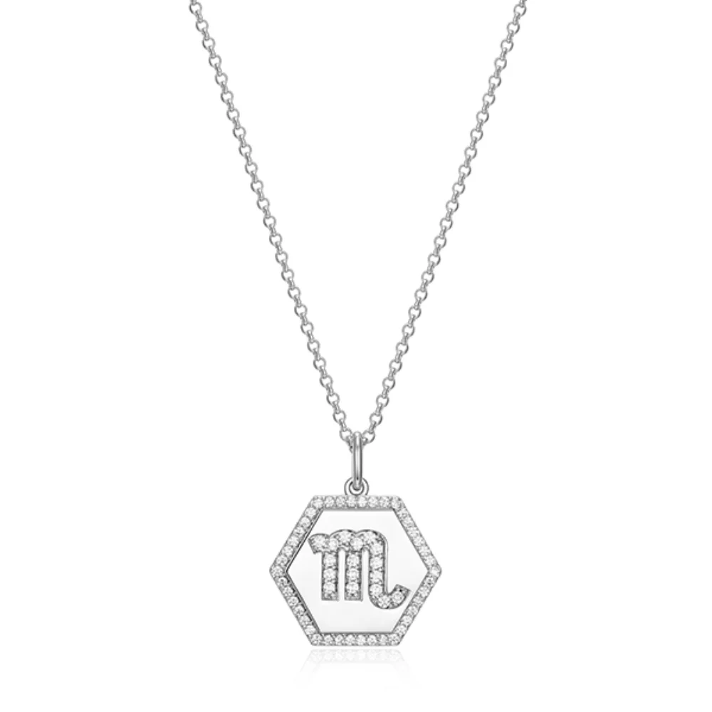 Diamondlite Zodiac collection "Scorpio" Necklace - Silver