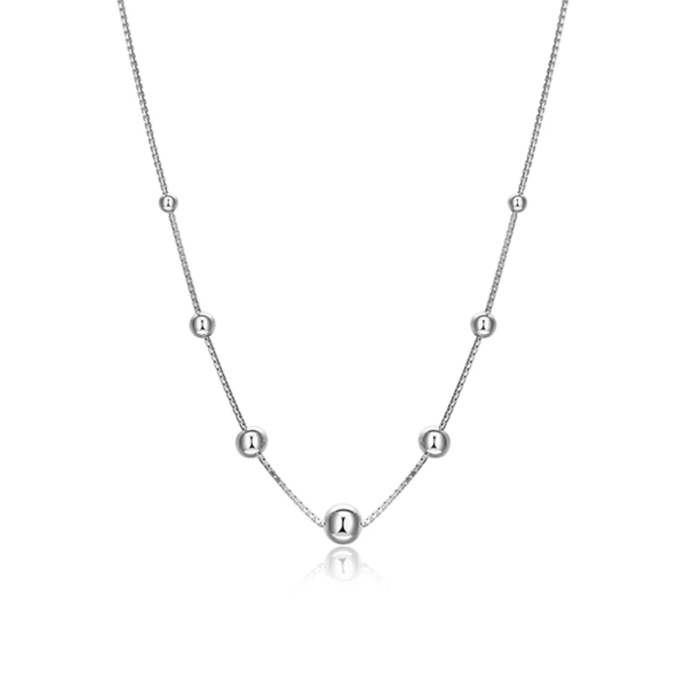 Collier "Orb" en argent sterling avec perles en argent - Argent