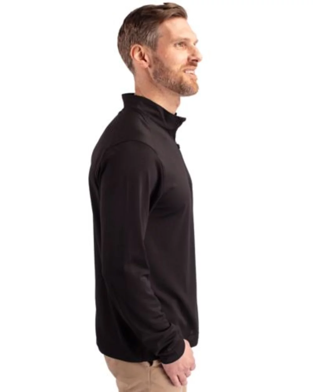 Cutter & Buck Virtue Eco Pique Recycled Quarter Zip Mens Big & Tall Pullover