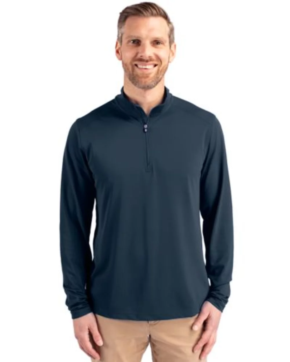 Pull à quart de zip Cutter & Buck Virtue Eco Pique recyclé pour homme grand et grand