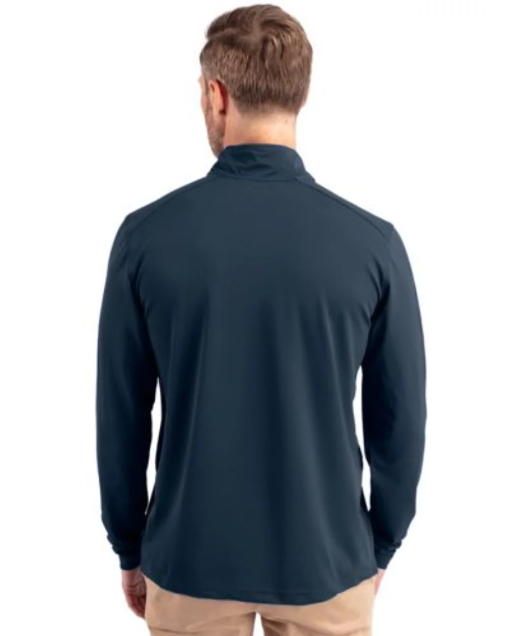 Cutter & Buck Virtue Eco Pique Recycled Quarter Zip Mens Big & Tall Pullover