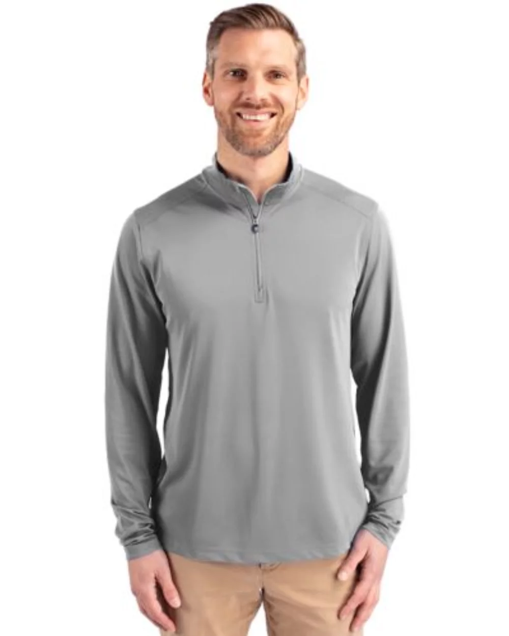 Pull à quart de zip Cutter & Buck Virtue Eco Pique recyclé pour homme grand et grand