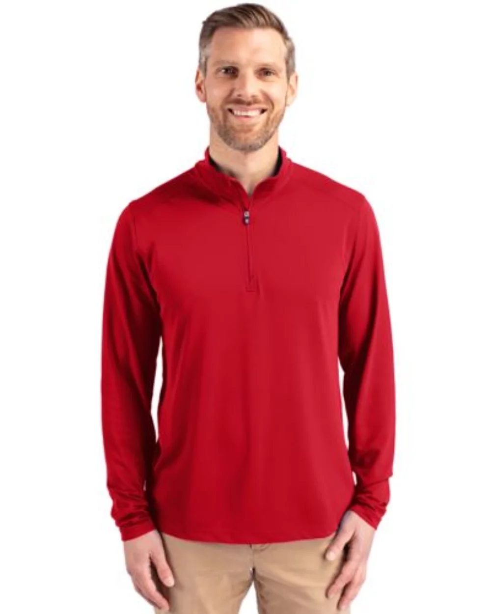 Pull à quart de zip Cutter & Buck Virtue Eco Pique recyclé pour homme grand et grand