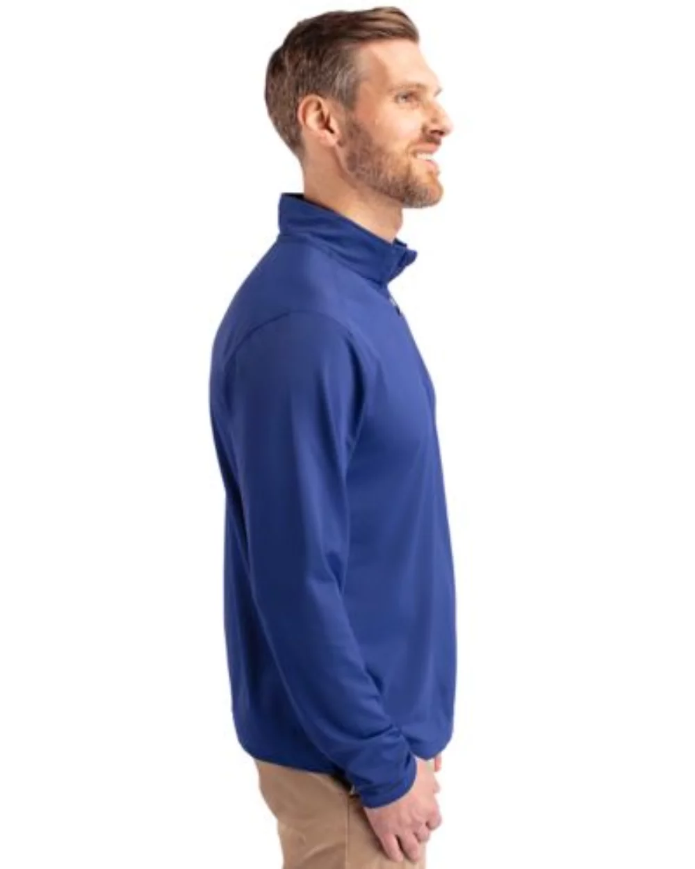 Cutter & Buck Virtue Eco Pique Recycled Quarter Zip Mens Big & Tall Pullover