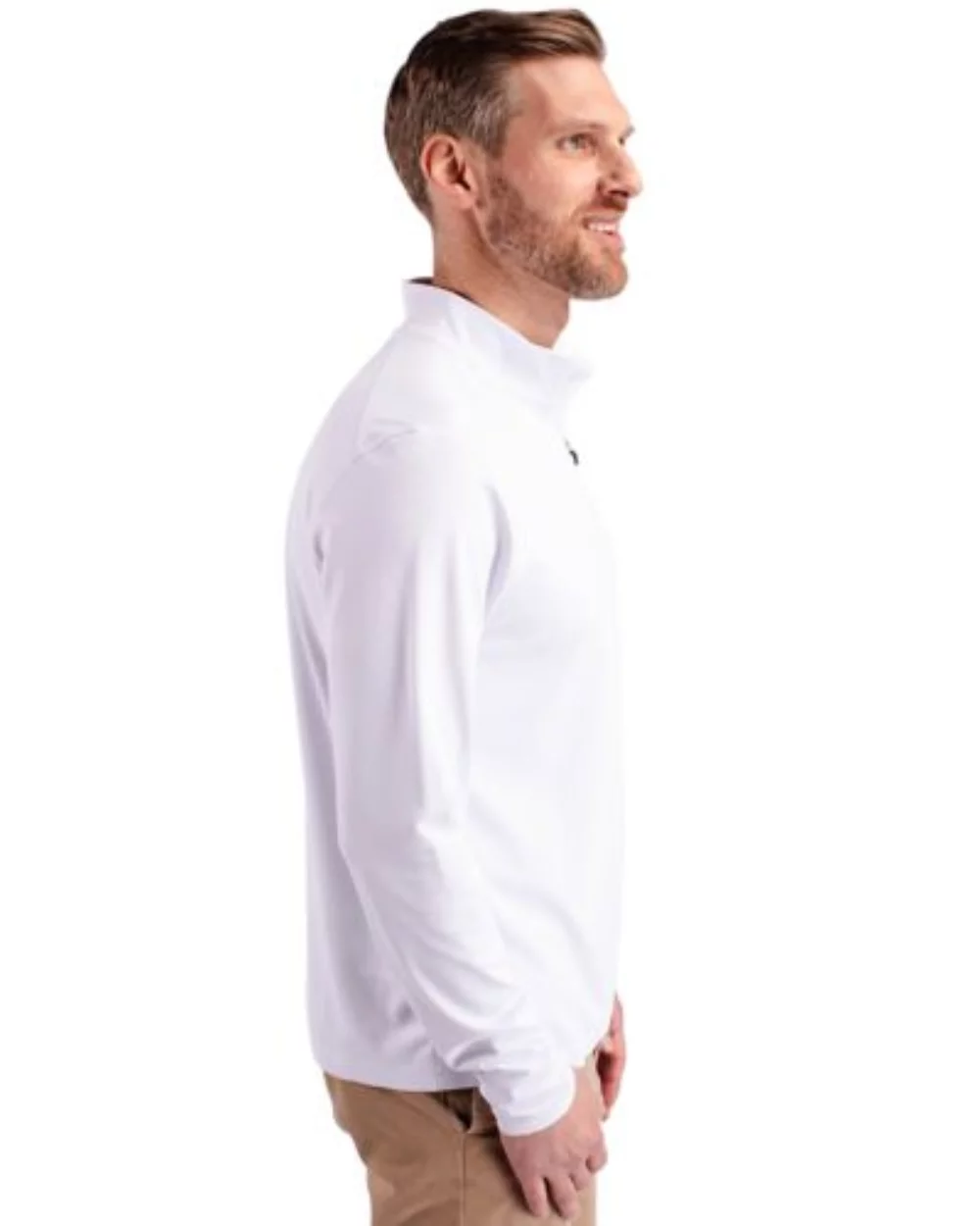 Cutter & Buck Virtue Eco Pique Recycled Quarter Zip Mens Big & Tall Pullover