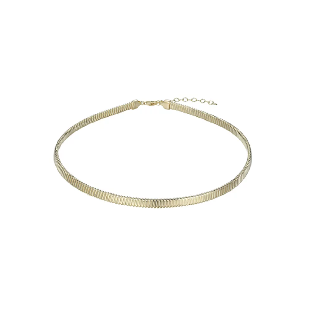 Collier tubulaire ovale creux "Tubogas" en argent sterling Charles Garnier - Or