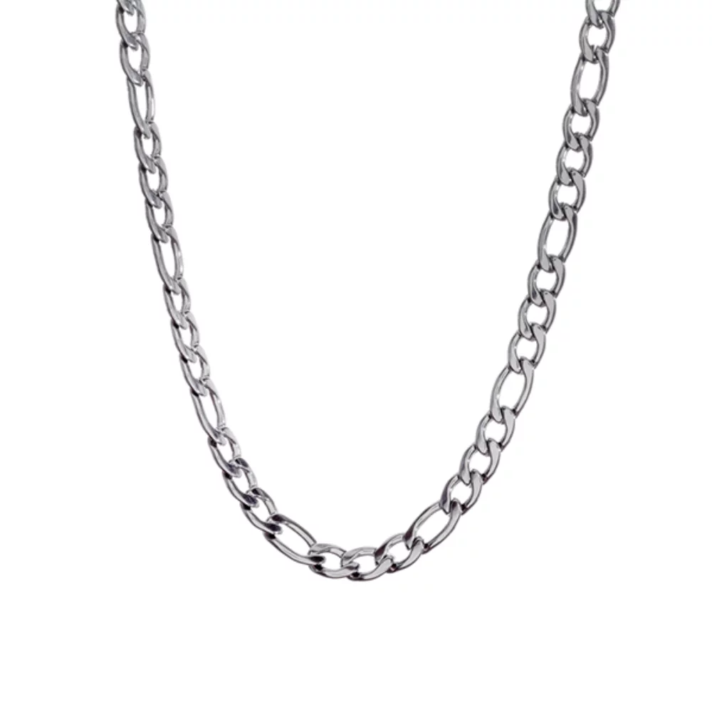 STEELX 5.8mm Figaro Chain Necklace - Silver