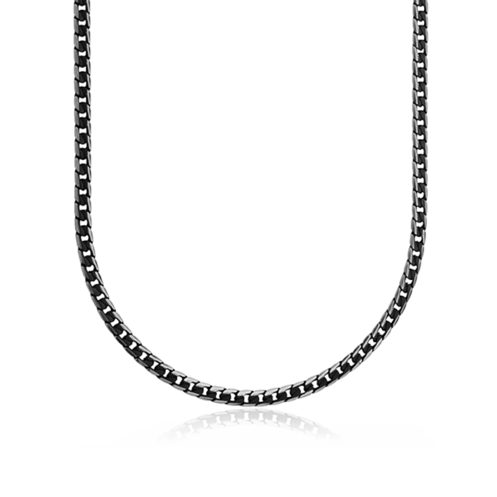 STEELX 9mm Flat Chain Necklace - Gunmetal