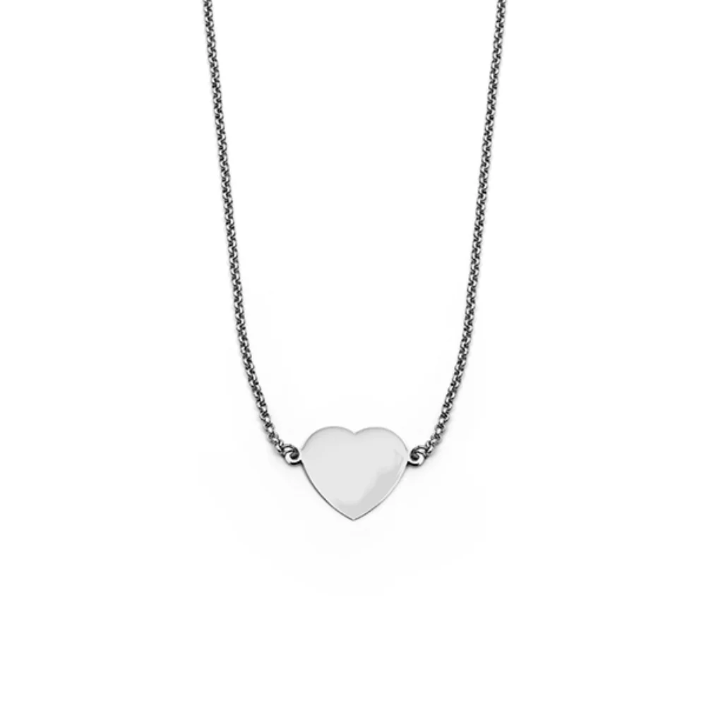 CJ Steelx "Personalized Collection" High Polished Stainless Steel Heart Necklaces