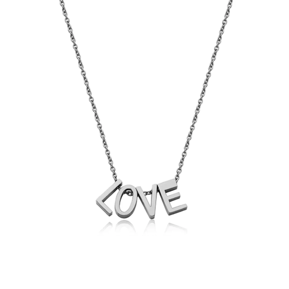 Colliers en acier inoxydable "L-O-V-E" de CJ Steelx