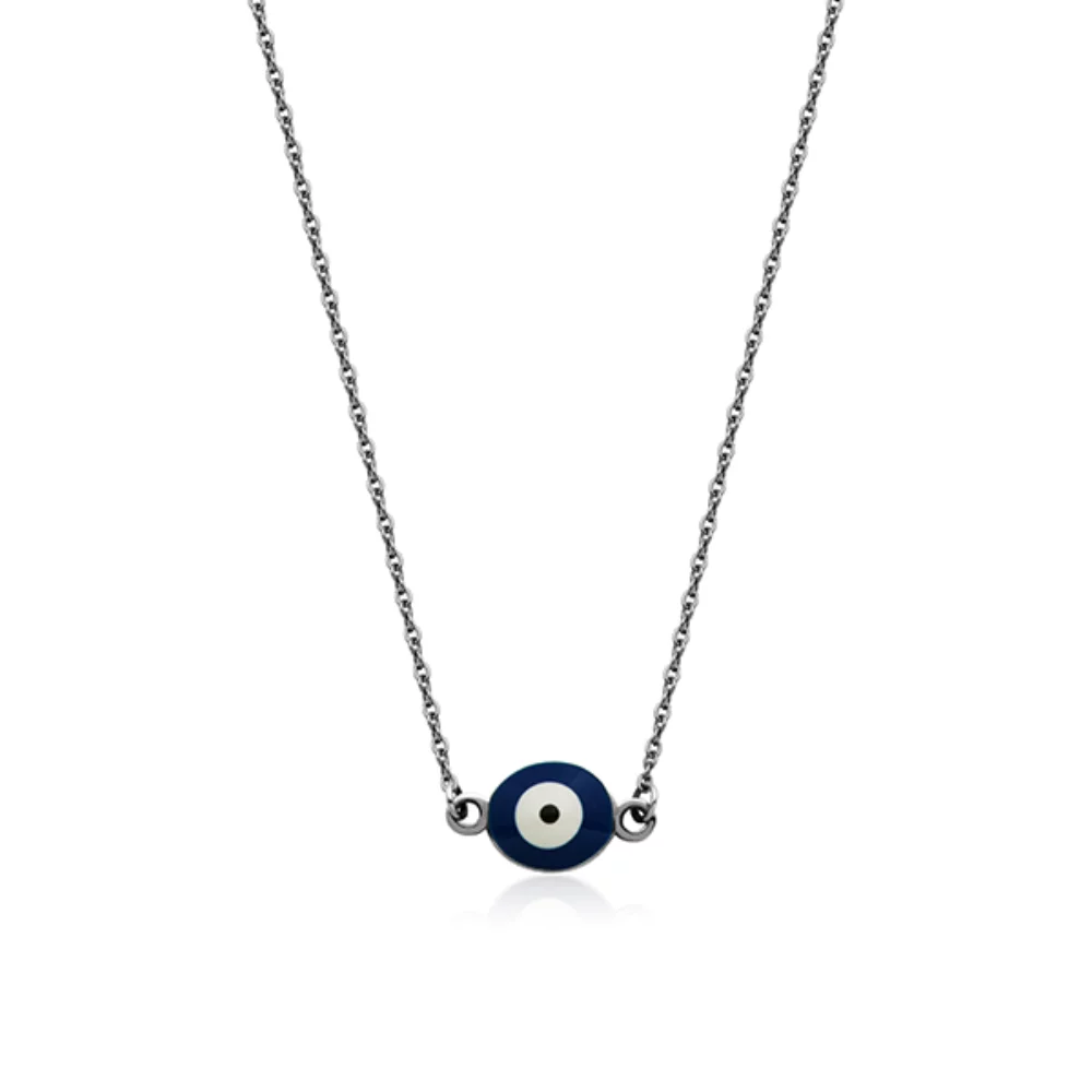 CJ Steelx Evil Eye Necklace - Silver