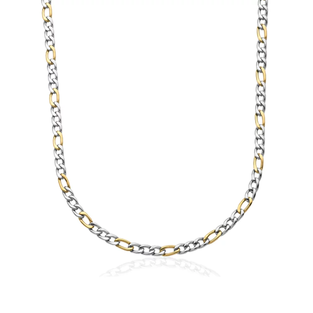 STEELX Figaro Chain - Silver and Gold
