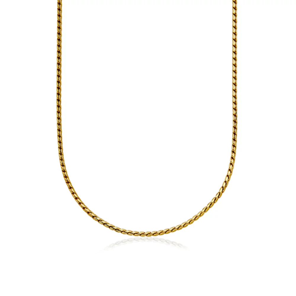 CJ Steelx 3mm Round Snake Chain Necklace - Gold