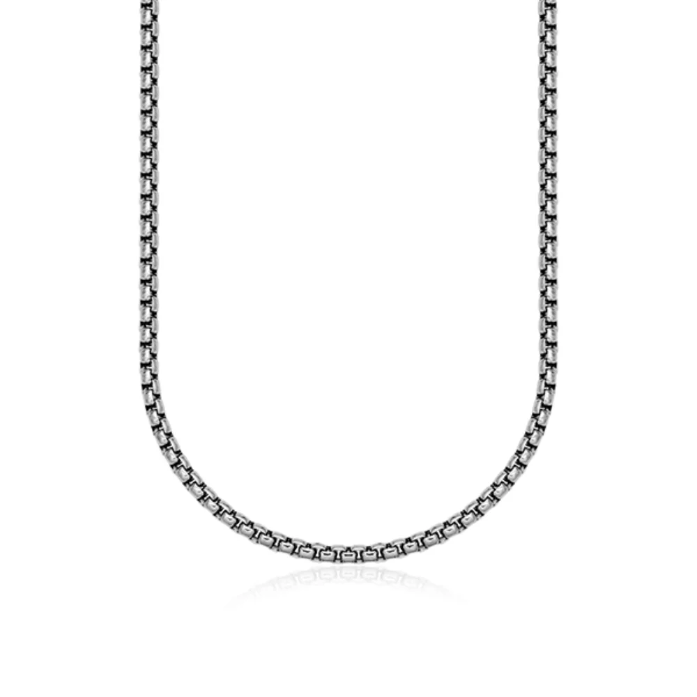 CJ Steelx 5mm Round Box Chain - Silver