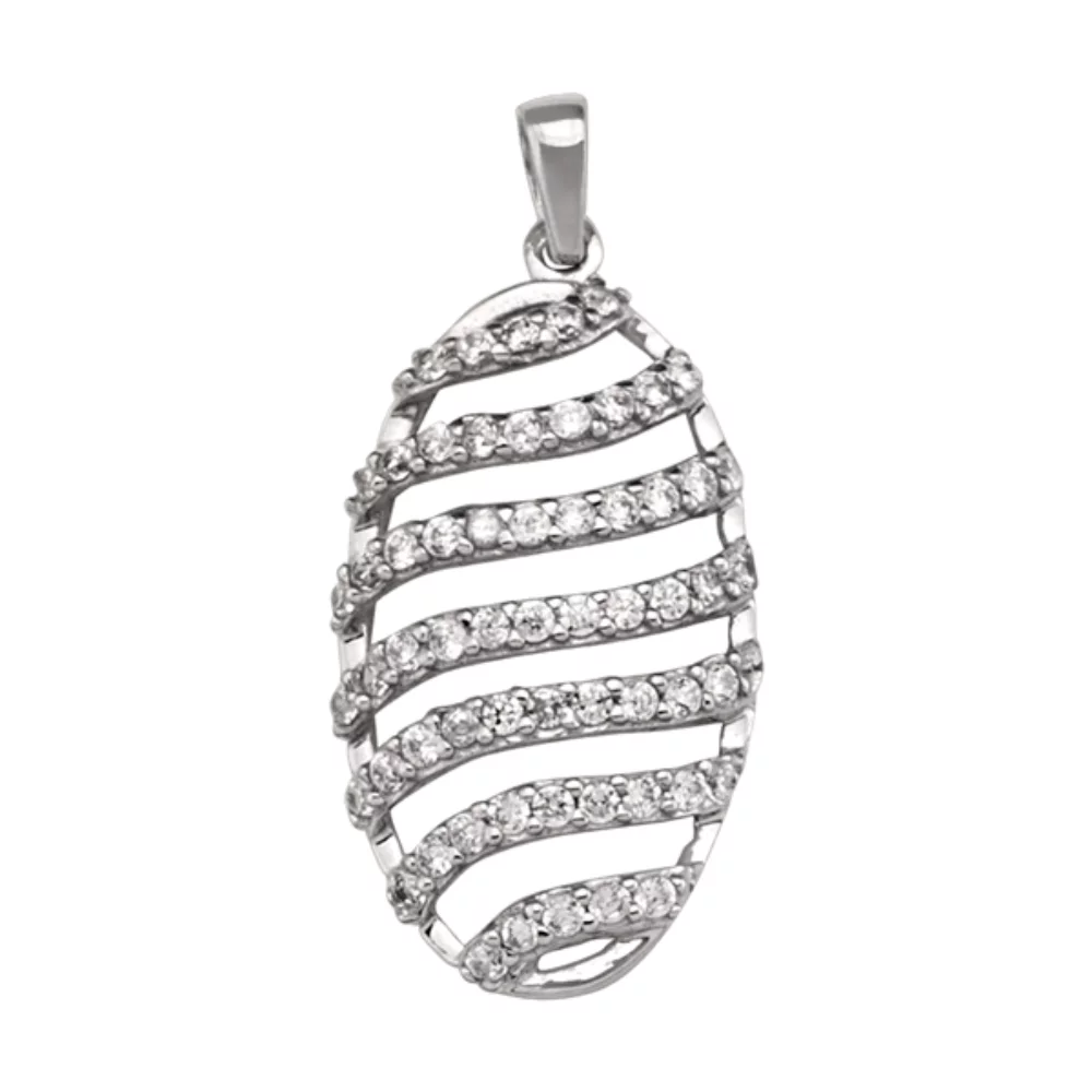 10K white gold CZ fashion Pendants