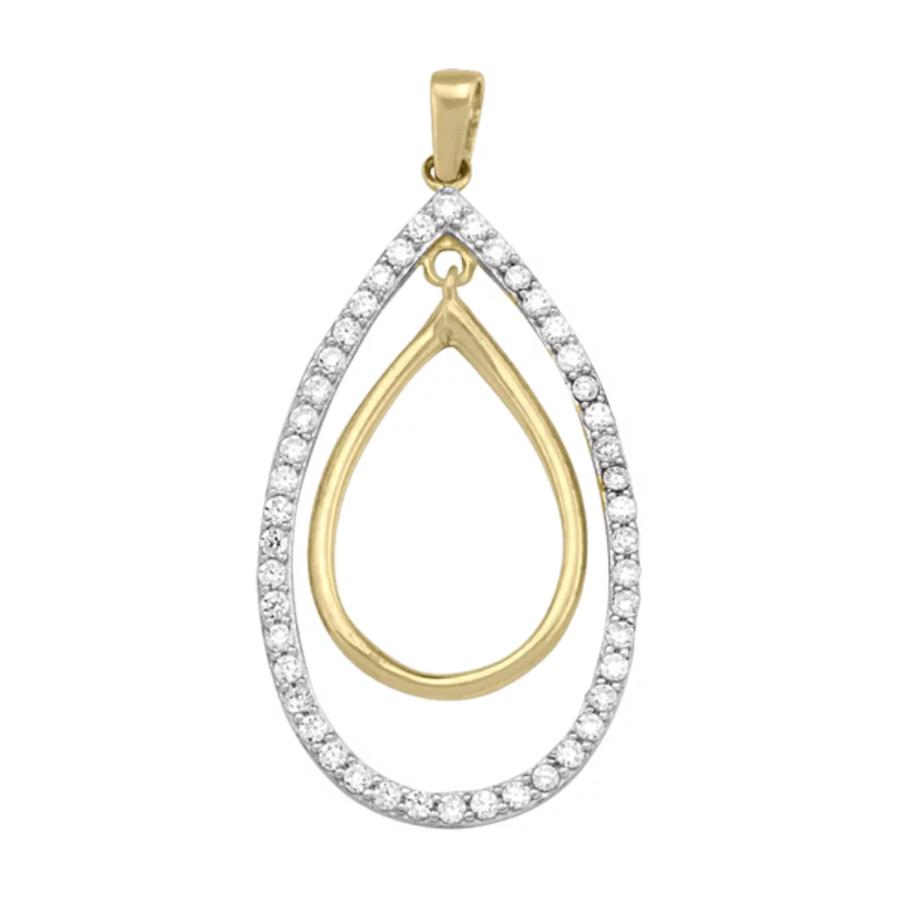 Pendentifs de mode en or 10 carats avec zircon cubique