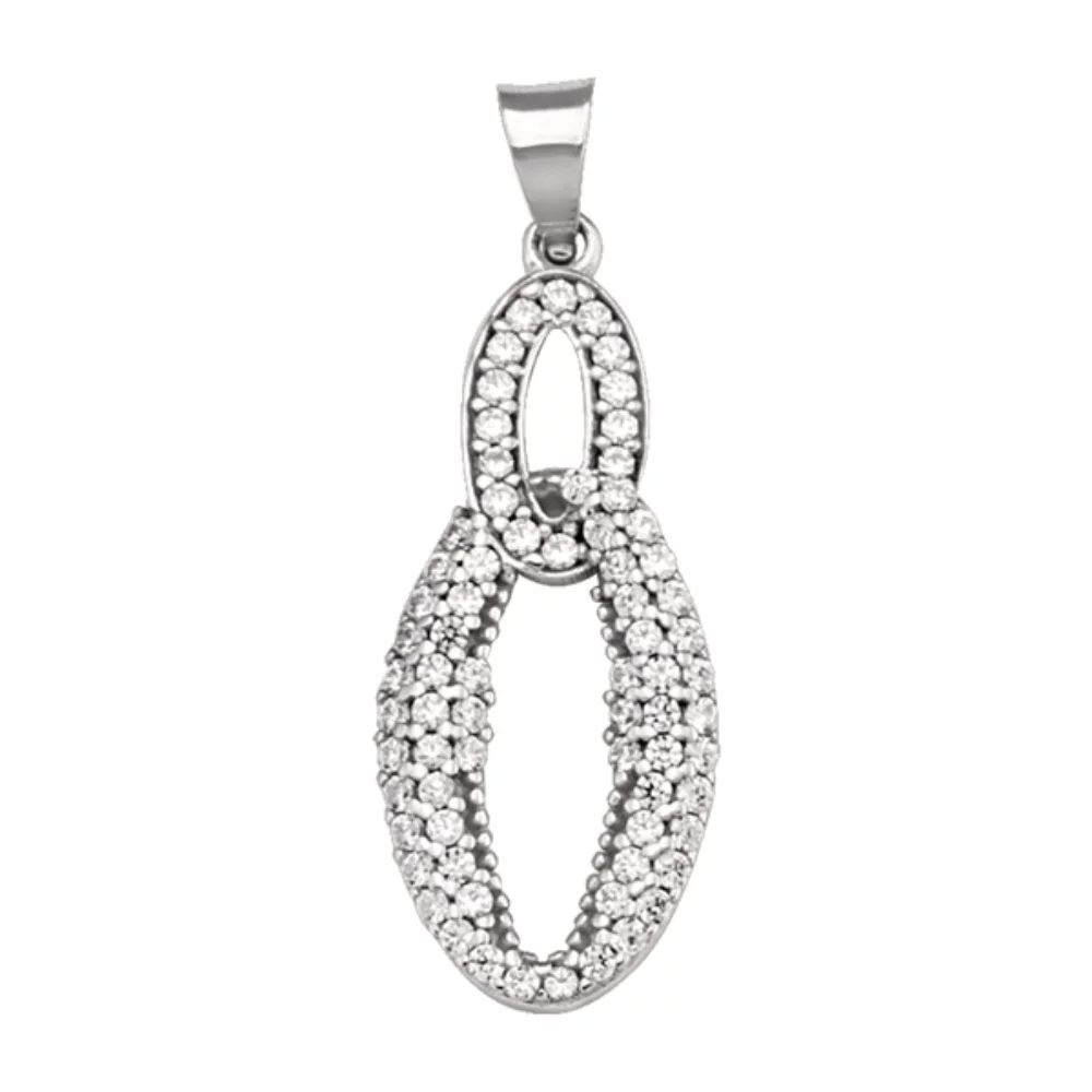 10K white gold CZ fashion Pendants