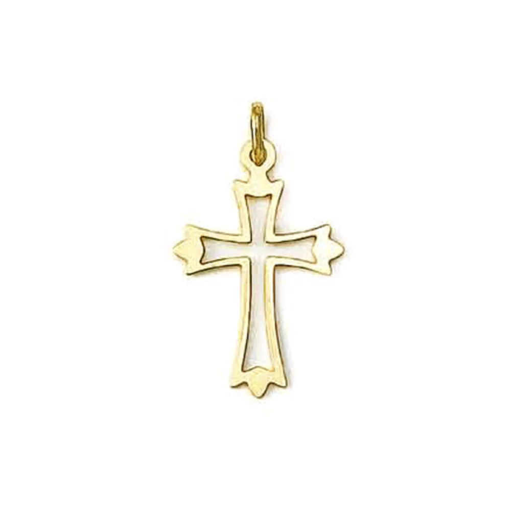 14K Yellow Gold Cross Pendants - 1.1gm